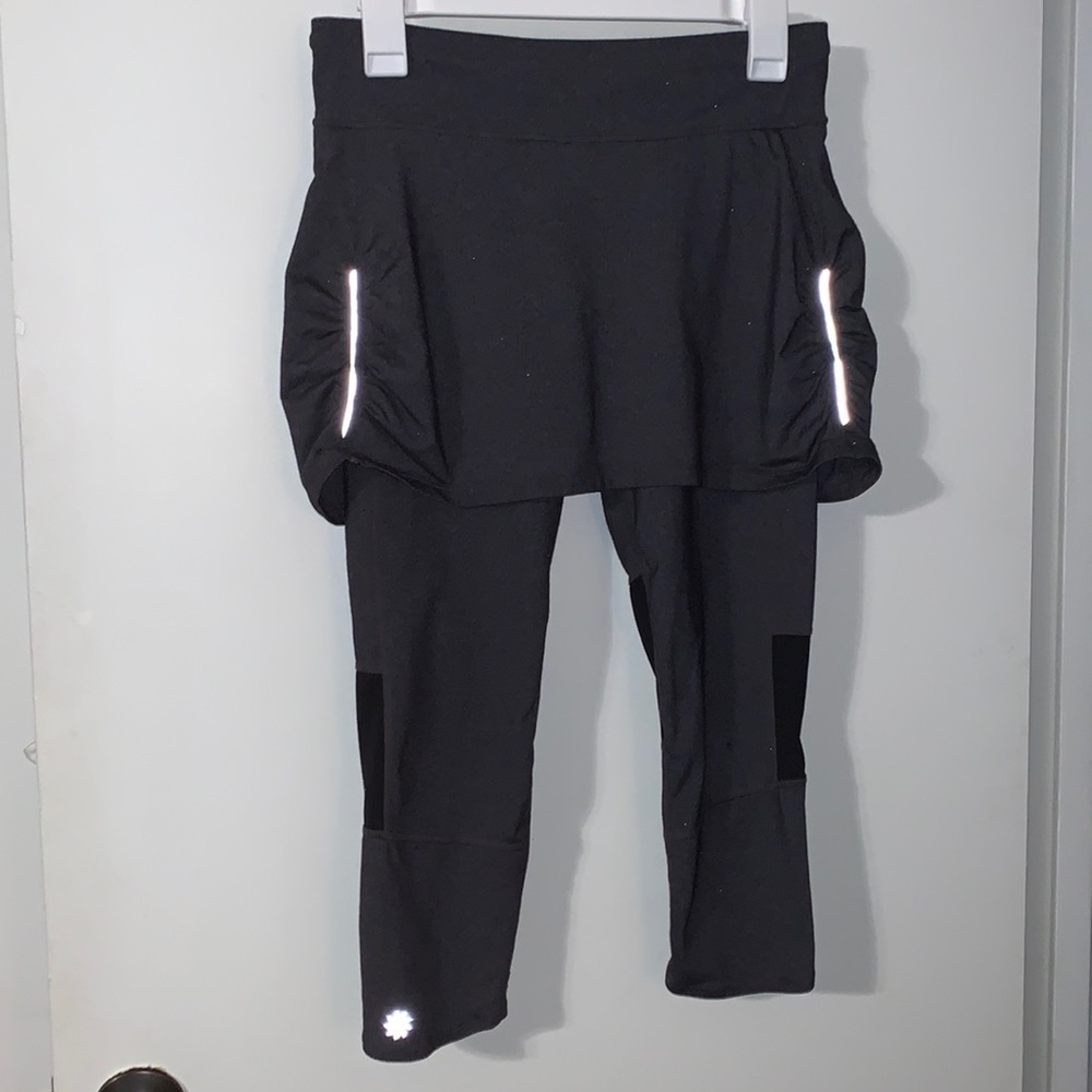 Athleta Gray Tweed Leggings with Skirt